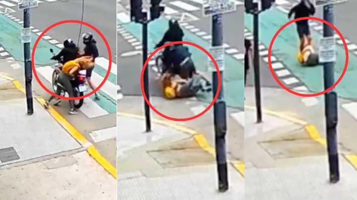 Video: turista rusa evita que le roben su celular aferrándose al pie del ladrón: nunca lo soltó hasta que llegó la Policía