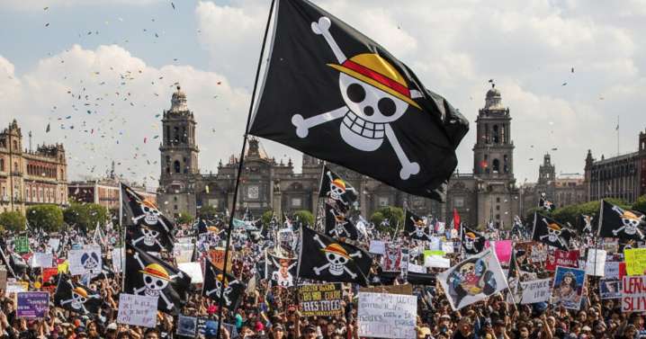 One Piece en la marcha de la Generación Z, ¿por qué apareció la bandera de Luffy en la protesta?