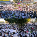 Uruapan marcha por la paz y exige justicia tras asesinato de exalcalde Carlos Manzo