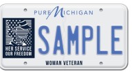Michigan adds 'Woman Veteran' specialty plate. Availability, cost, design