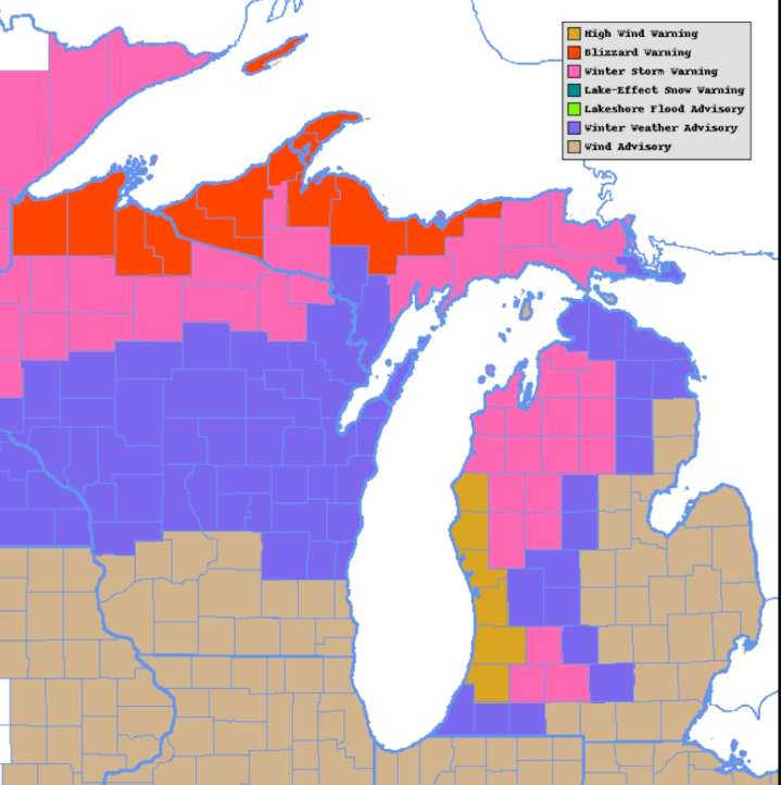Michigan Forecast: Blizzard warnings, damaging winds as powerful winter storm strikes