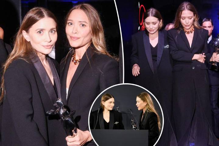 Mary-Kate and Ashley Olsen wear matching outfits to CFDA Fashion Awards