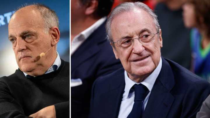 Javier Tebas se defiende ante las duras críticas de Florentino Pérez: "Ha vuelto a la carga en un tono mesiánico, sectario y supremacista"