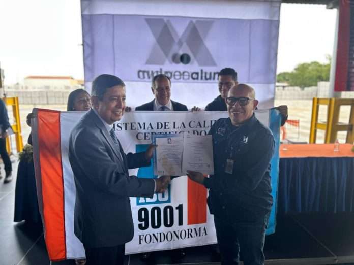 CVG Venalum recibió certificación de calidad en proceso de producción