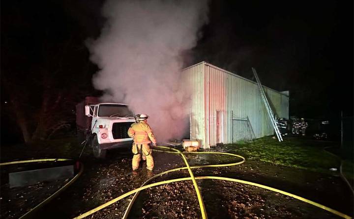 Dozens of Firefighters Respond After Smoke Pours From Roseburg Storage Unit on Diamond Lake Boulevard