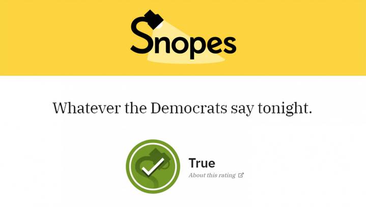 Snopes Issues Pre-Approval Of All Statements Made During Tonight's Democratic Debate