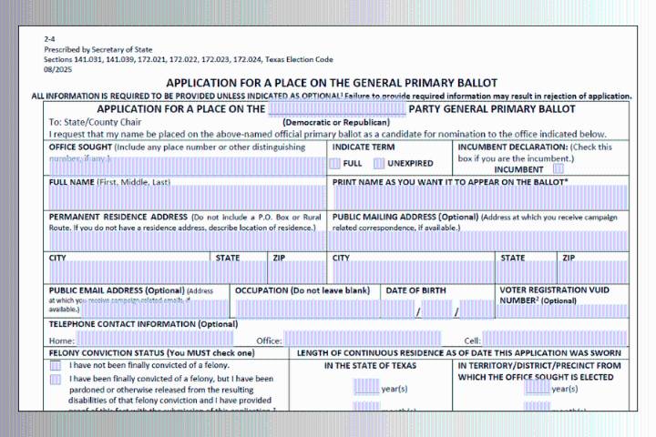 El Paso midterm primaries: Key dates, filing deadlines, candidate requirements for 2026 elections