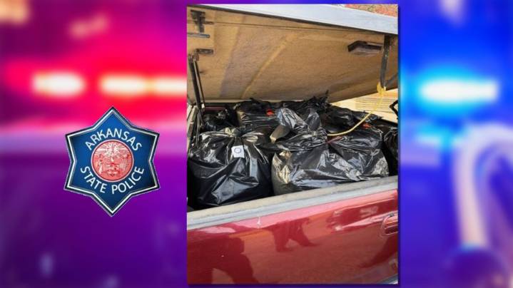 Arkansas State Police seize more than 200 pounds of marijuana near Oklahoma border