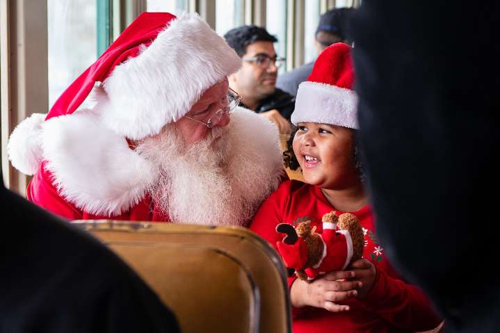 Special visitor comes to Coopersville for railway’s Santa Train
