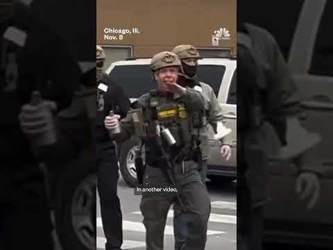 Federal agents clash with Chicago crowd over immigration raids