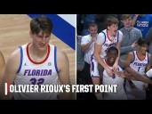 Crowd goes WILD after 7'9" Olivier Rioux scores his first college basketball point
