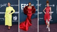 Iman leads the best dressed in red satin gown at Ebony Power 100 Gala