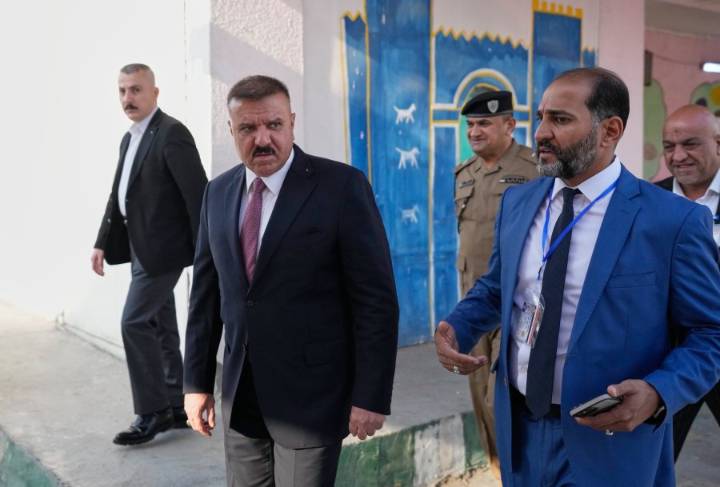 Iraq's displaced Yazidis and security forces cast ballots in early voting in parliament election