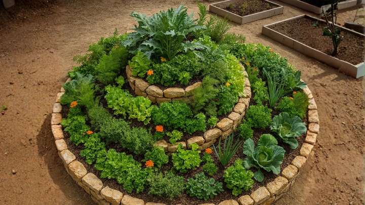 Huerta en espiral: una forma diferente de cultivar