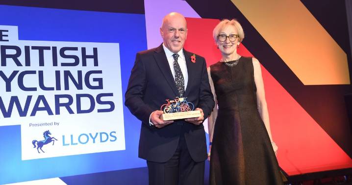 Stockton cycling coach overcome with emotion after scooping prestigious national prize