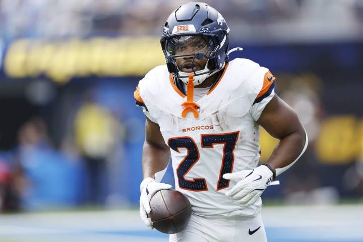 Broncos RB J.K. Dobbins out vs. Chiefs with foot injury