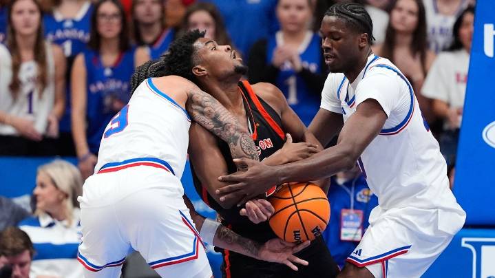 Bidunga, No. 25 Kansas pull away for 76-57 win over Princeton