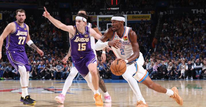 Lakers embarrassed by the defending champion Thunder