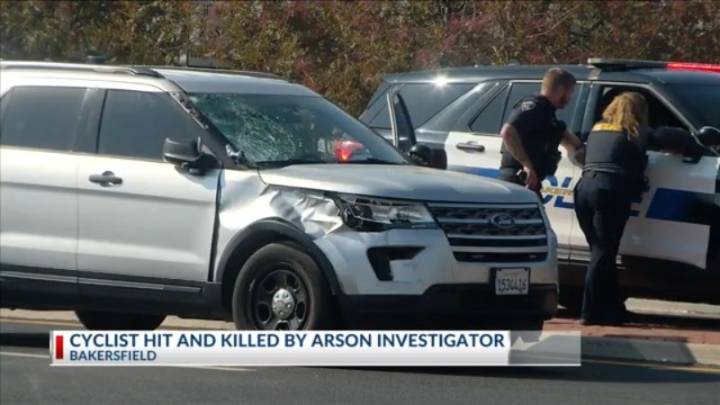 Cyclist struck, killed by on-duty arson investigator with Bakersfield Fire Department