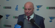 Here's what Jim Montgomery, players had to say after Blues lost in OT at Devils