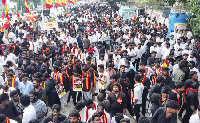 TVK holds protest against SIR across Tamil Nadu