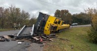 Crash involving crane shuts down road in Lebanon