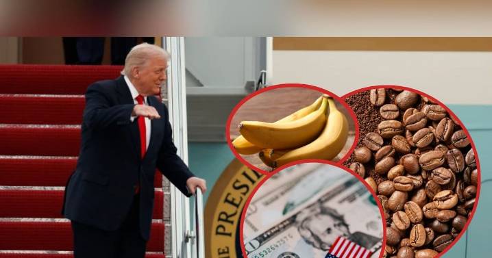 Ante la fuerte crisis económica en EEUU, Donald Trump “alivia” aranceles a cuatro países para disminuir precios de los plátanos, café, cacao y más alimentos tras el encarecimiento generado por sus pro