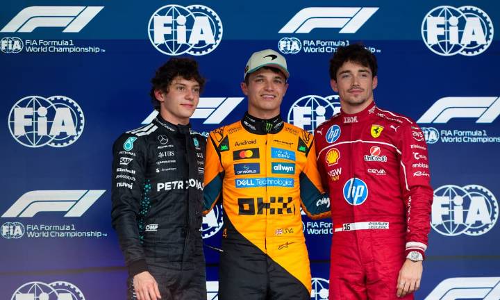 Brazilian Grand Prix: Lando Norris claims pole after sprint victory ahead of Oscar Piastri