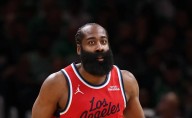James Harden responds to the record he just broke with the Clippers with a 3