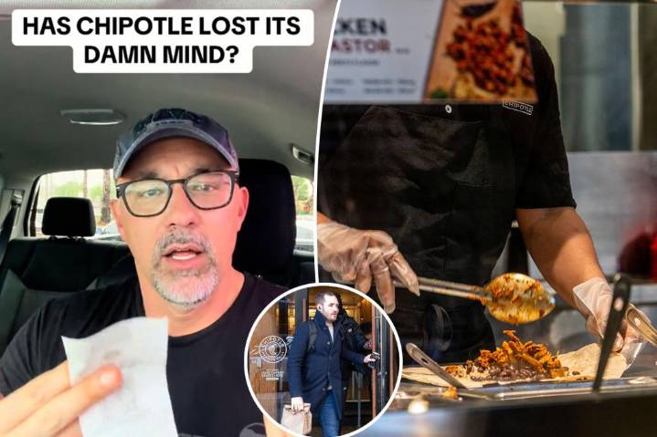 Chipotle customer crashes out after paying $52 on meal for two