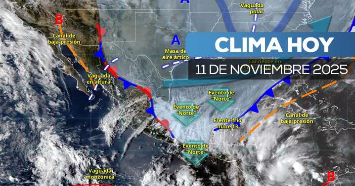 ¡México tiembla! Frente frío 13 deja lluvias extremas, heladas y nevadas hoy 11 de noviembre