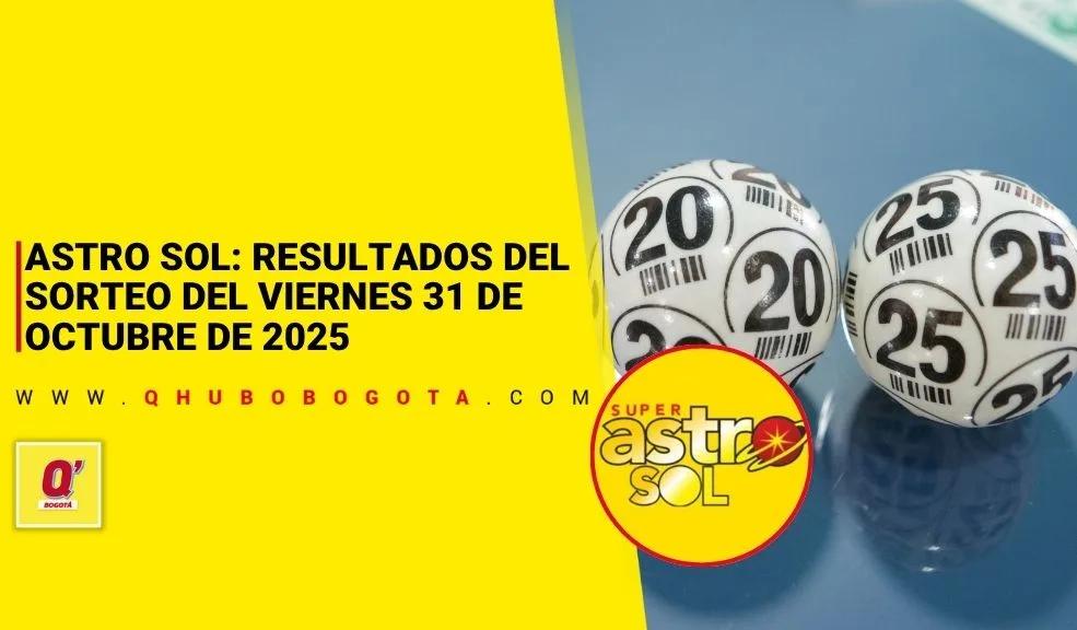Astro Sol: resultados del sorteo del viernes 31 de octubre