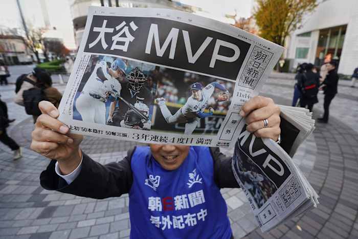 Shohei Ohtani's fourth MVP award sparks celebrations in Japan