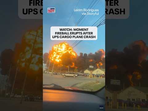 WATCH: Massive fireball erupts after the deadly UPS cargo plane crashes in Louisville