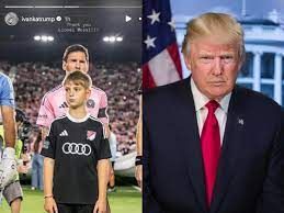 Las fotos de los nietos de Donald Trump con Lionel Messi y los jugadores de Inter Miami en el partido ante Nashville