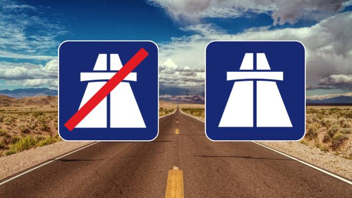 Cuál es la diferencia entre estas dos señales de tránsito con una autopista y cómo evitar una multa