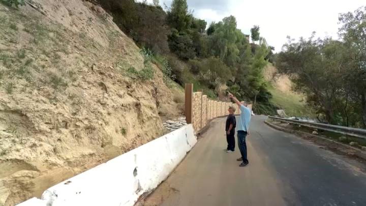 Woodland Hills neighbors on edge over eroding slope that could cause debris flows during storm