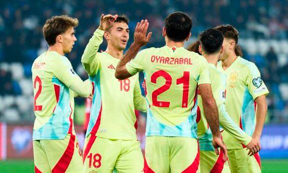 España goleó a Georgia y cada vez está más cerca del Mundial 2026 con el lucimiento de Mikel Oyarzabal
