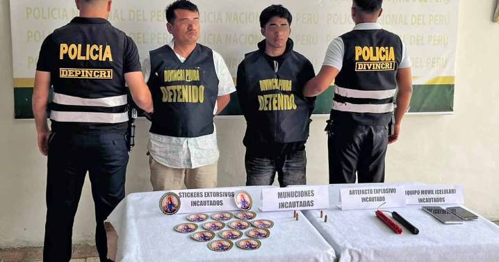 Sullana: policía captura a dos presuntos integrantes de 'Los Chukys del Norte' con explosivos y munición