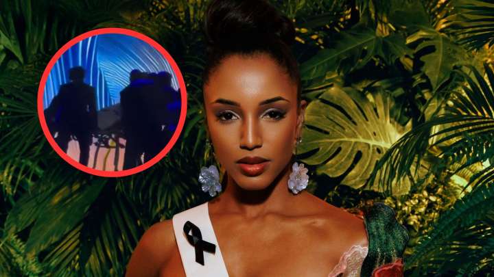 Miss Jamaica es sacada en camilla tras aparatosa caída en pasarela (+video)