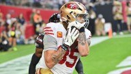 49ers TE George Kittle’s hilarious reaction after ignoring wife’s call during presser