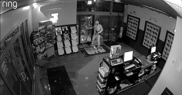 Thieves caught on video breaking into Massachusetts gun store, stealing rifles