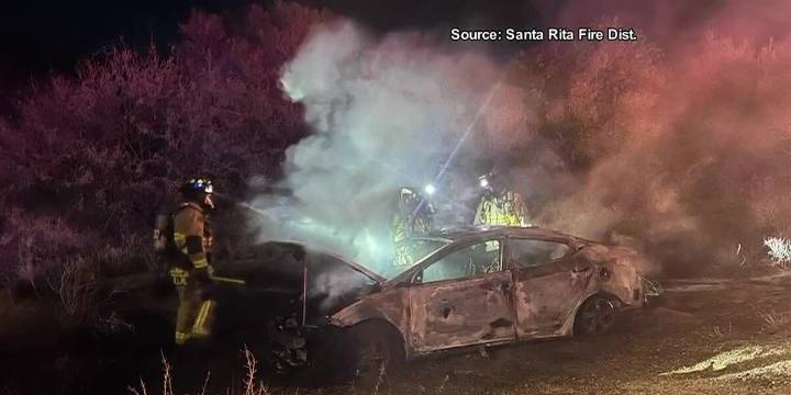 One hurt after jumping from burning vehicle on Interstate 19