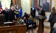Man collapses in Oval Office on live TV during press conference
