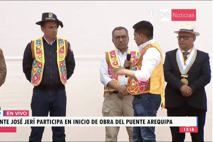 Presidente José Jerí supervisa las obras del Puente Arequipa, en Huancayo