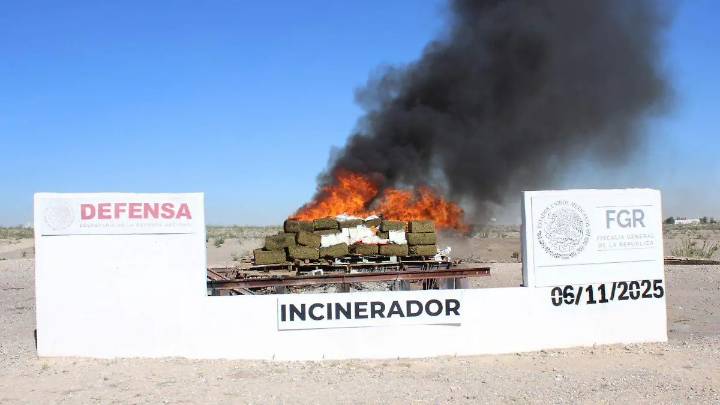 Incinera FGR más de 880 kilos de drogas en dos operativos realizados en Juárez y Chihuahua capital