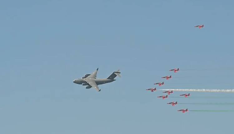 Tejas,⁠ Rafale Sparkle At IAF Flypast Over Brahmaputra