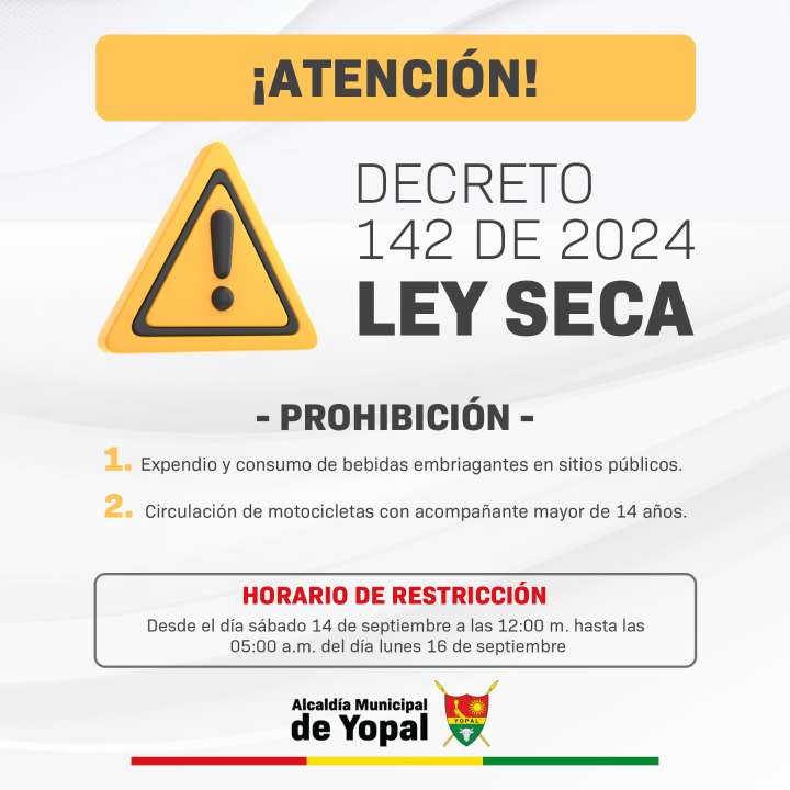Ley seca y restricciones de movilidad durante las elecciones de Jueces de Paz en Yopal