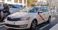 Los taxistas de La Coruña salen a la calle para protestar contra los VTC
