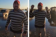 “La gota que rebalsó el vaso”. El exabrupto contra funcionarios de un empleado rural atrapado en el agua